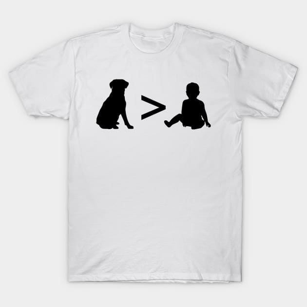 Dogs are better than Babies T-Shirt by freepizza